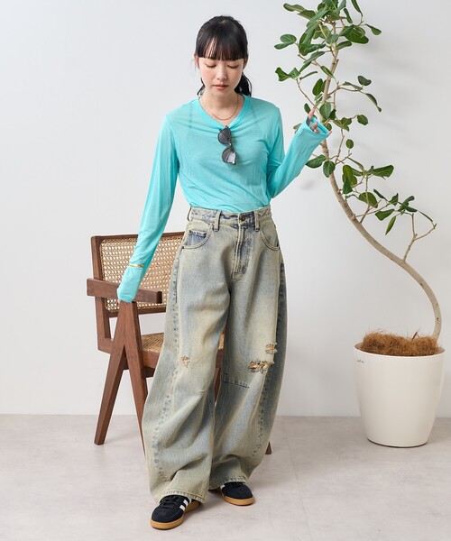 BASERANGE ベースレンジ VEIN LONG SLEEVE カットソー ベースレンジ Baserange VEIN LONG SLEEVE ヴェイン ロング