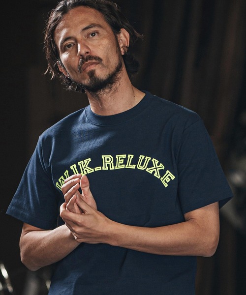 wjk reluxe(ダブルジェーケーリラックス)の「mt9481-college arch logo print short sleeve tee Tシャツ(Tシャツ/カットソー・メンズ・ネイビー/ホワイト/ブラック・L/XL/S/M)」の10枚目の写真