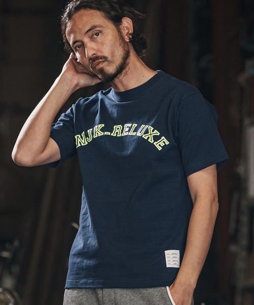 wjk reluxe(ダブルジェーケーリラックス)の「mt9481-college arch logo print short sleeve tee Tシャツ(Tシャツ/カットソー・メンズ・ネイビー/ホワイト/ブラック・L/XL/S/M)」の11枚目の写真