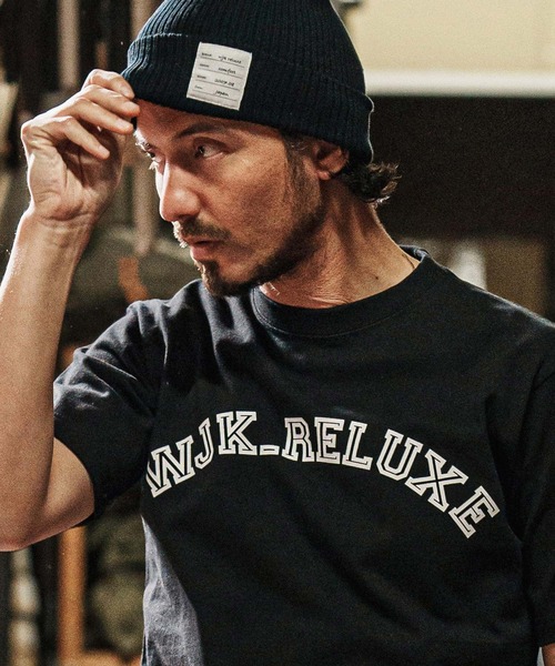 wjk reluxe(ダブルジェーケーリラックス)の「mt9481-college arch logo print short sleeve tee Tシャツ(Tシャツ/カットソー・メンズ・ネイビー/ホワイト/ブラック・L/XL/S/M)」の15枚目の写真