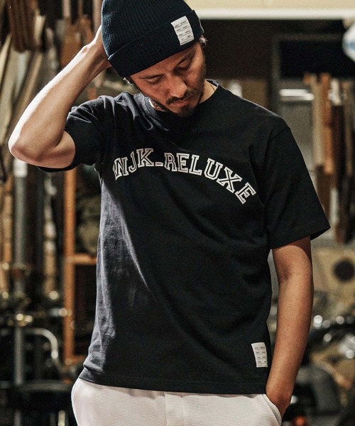 wjk reluxe(ダブルジェーケーリラックス)の「mt9481-college arch logo print short sleeve tee Tシャツ(Tシャツ/カットソー・メンズ・ネイビー/ホワイト/ブラック・L/XL/S/M)」の16枚目の写真
