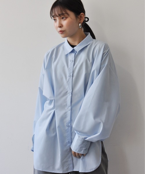 Meli rich（メリーリッチ）の「ブロードウエストタックシャツ（シャツ/ブラウス・レディース・オフホワイト/ブルー/イエロー・FREE）」の2枚目の写真