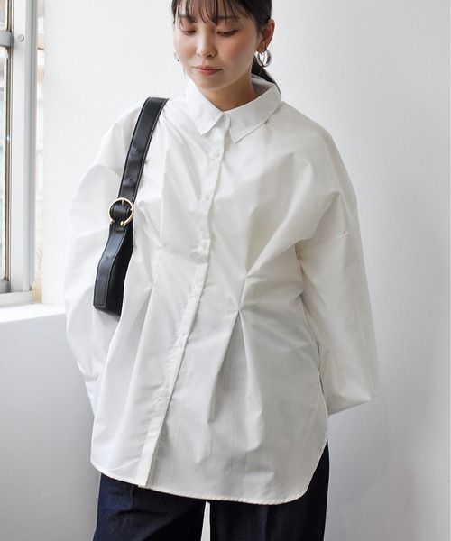 Meli rich（メリーリッチ）の「ブロードウエストタックシャツ（シャツ/ブラウス・レディース・オフホワイト/ブルー/イエロー・FREE）」の14枚目の写真