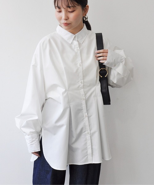 Meli rich（メリーリッチ）の「ブロードウエストタックシャツ（シャツ/ブラウス・レディース・オフホワイト/ブルー/イエロー・FREE）」の15枚目の写真