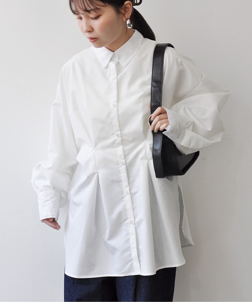 Meli rich（メリーリッチ）の「ブロードウエストタックシャツ（シャツ/ブラウス・レディース・オフホワイト/ブルー/イエロー・FREE）」の16枚目の写真