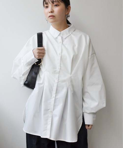 Meli rich（メリーリッチ）の「ブロードウエストタックシャツ（シャツ/ブラウス・レディース・オフホワイト/ブルー/イエロー・FREE）」の21枚目の写真