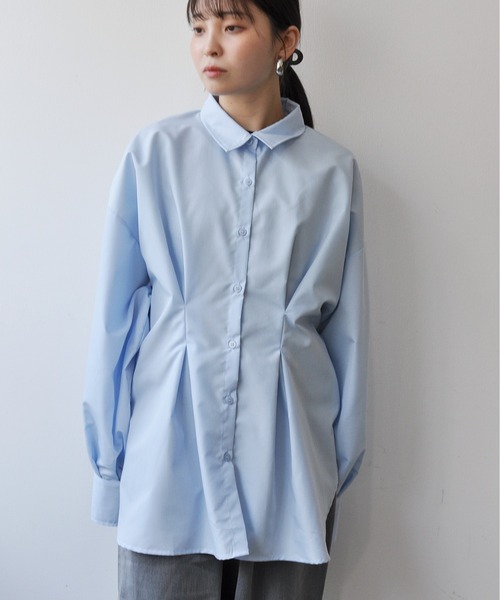 Meli rich（メリーリッチ）の「ブロードウエストタックシャツ（シャツ/ブラウス・レディース・オフホワイト/ブルー/イエロー・FREE）」の22枚目の写真