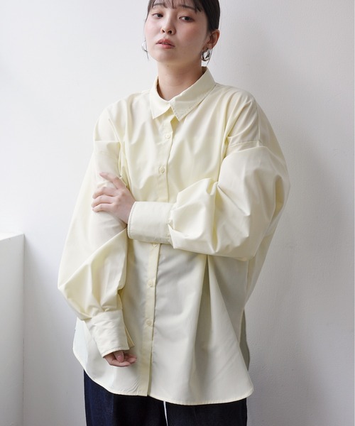 Meli rich（メリーリッチ）の「ブロードウエストタックシャツ（シャツ/ブラウス・レディース・オフホワイト/ブルー/イエロー・FREE）」の9枚目の写真