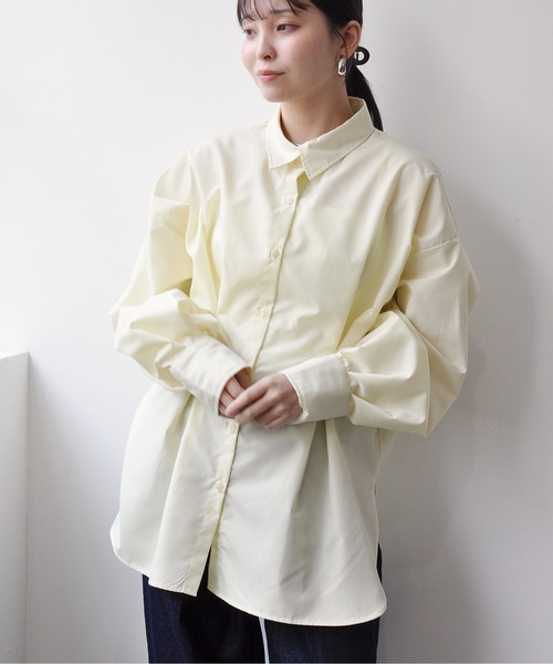 Meli rich（メリーリッチ）の「ブロードウエストタックシャツ（シャツ/ブラウス・レディース・オフホワイト/ブルー/イエロー・FREE）」の10枚目の写真
