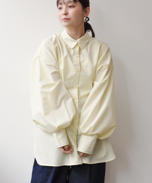 Meli rich（メリーリッチ）の「ブロードウエストタックシャツ（シャツ/ブラウス・レディース・オフホワイト/ブルー/イエロー・FREE）」の11枚目の写真