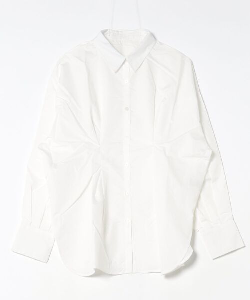 Meli rich（メリーリッチ）の「ブロードウエストタックシャツ（シャツ/ブラウス・レディース・オフホワイト/ブルー/イエロー・FREE）」の4枚目の写真