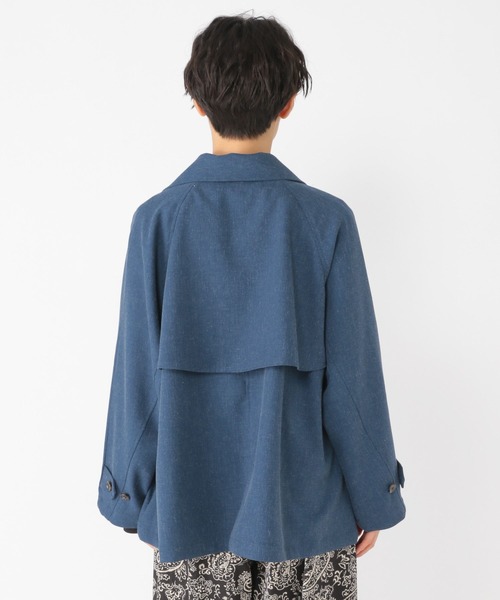 studio CLIP(スタディオクリップ)の「《ウタオ》ショートトレンチディテールコート(トレンチコート・レディース・ブルー/ベージュ・FREE)」の3枚目の写真