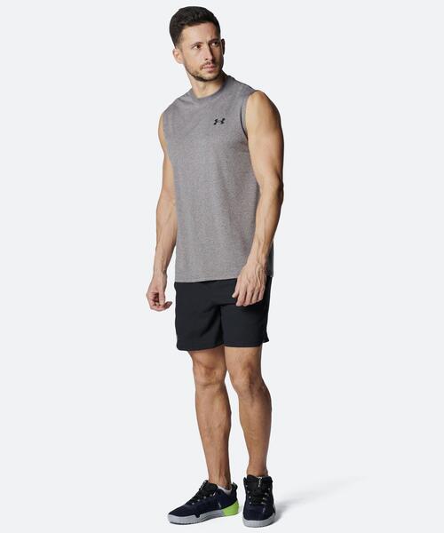 UNDER ARMOUR(アンダーアーマー)の「UAテック スリーブレス シャツ(トレーニング/メンズ)(タンクトップ・メンズ・ダークグレー・2XL/L/M/3XL/S/XL)」の3枚目の写真