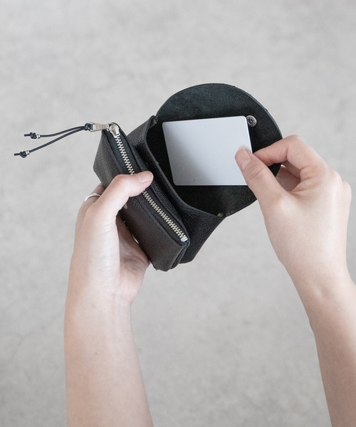 SENTI 】SHRINK LEATHER KEY&MULTI POUCH シュリンクレザー キー