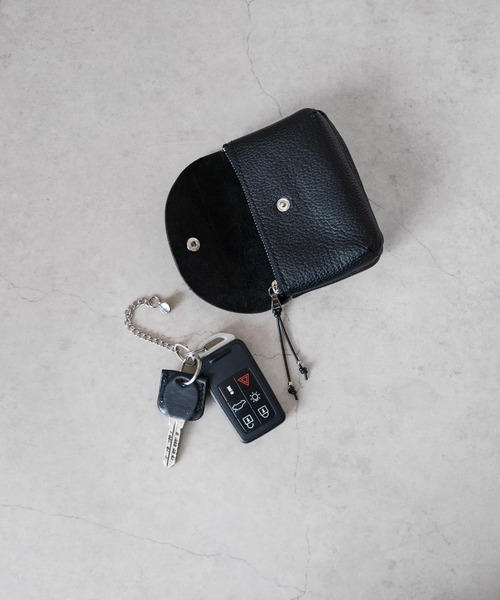 SENTI 】SHRINK LEATHER KEY&MULTI POUCH シュリンクレザー キー