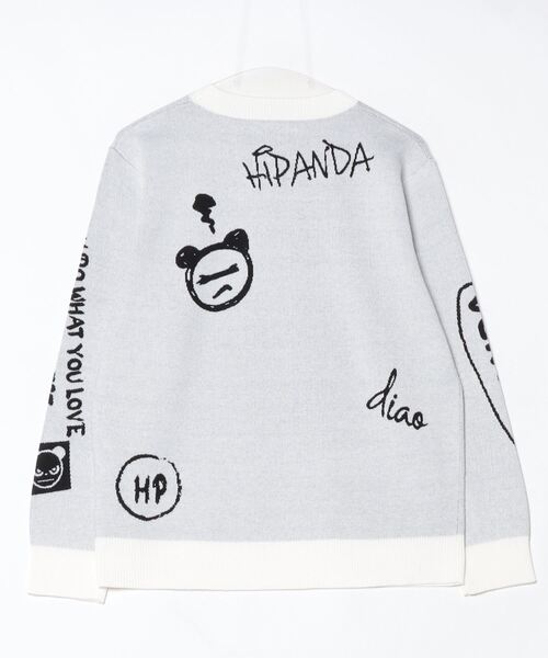 HIPANDA(ハイパンダ)の「(HIPANDA ハイパンダ) 男女兼用 HIIPANDA グラフィティ ロゴ ニット(ニット/セーター・メンズ・ブラック/ホワイト・MEDIUM/XX-LARGE/X-LARGE/LARGE/SMALL)」の3枚目の写真