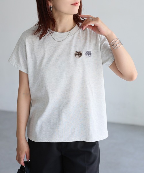 ★Ferragamo★122434 776294 刺繍 半袖 Tシャツ ☆Ferragamo☆122434 776294 刺繍 半袖 Tシャツ