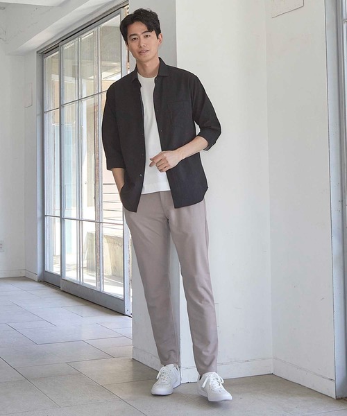 UNION STATION（ユニオンステーション）の「梨地ジャージースリムイージーパンツ（その他パンツ・メンズ・ネイビー/グレイッシュベージュ/ブラック・S/M/L/LL）」の12枚目の写真