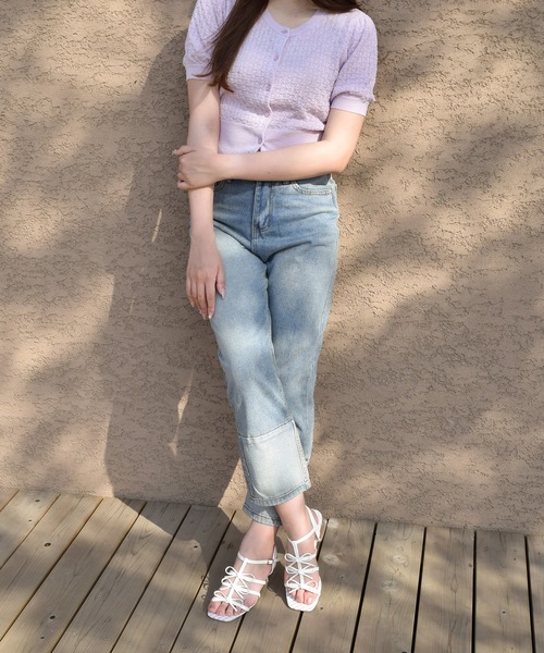 Bridget Birkin（ブリジットバーキン）の「【Bridget Birkin】ギンガムチェックリボンサンダル(552010)（サンダル・レディース・アイボリー/ブラック/シルバー・M/LL/L/S）」の7枚目の写真