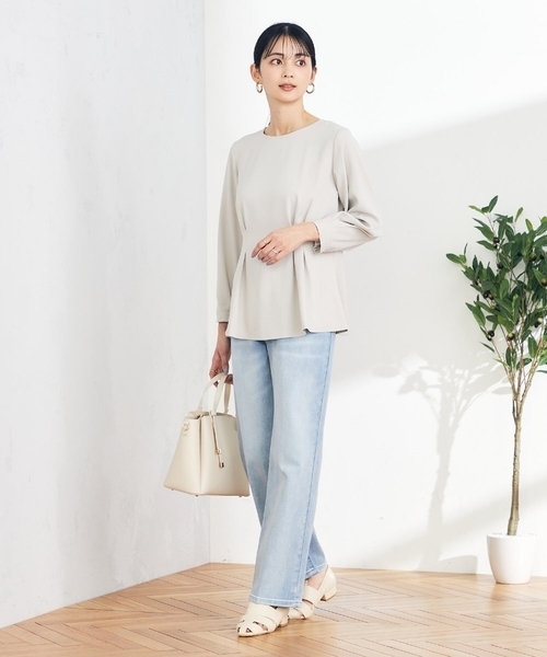 a.v.v(アーヴェヴェ)の「デニムストレートパンツ(デニムパンツ・レディース・ブルー/ダークインディゴブルー/ライトグレー・36/34/40/38/42)」の8枚目の写真