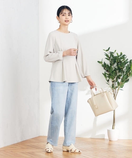 a.v.v(アーヴェヴェ)の「デニムストレートパンツ(デニムパンツ・レディース・ブルー/ダークインディゴブルー/ライトグレー・36/34/40/38/42)」の9枚目の写真