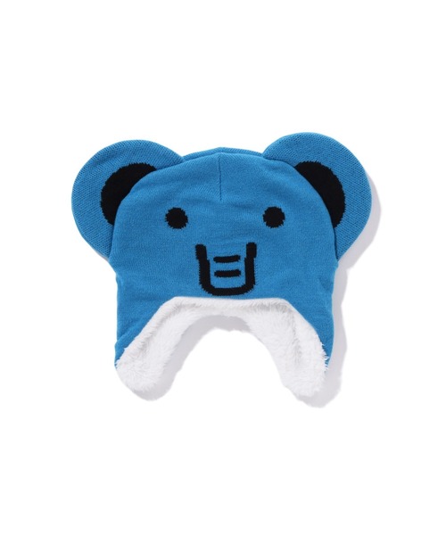 A BATHING APE(アベイシングエイプ)の「BABY MILO FRIEND KNIT CAP(キャップ・キッズ・ブラウン/サックスブルー・FREE)」の2枚目の写真