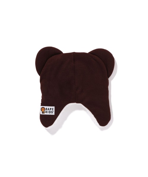 A BATHING APE(アベイシングエイプ)の「BABY MILO FRIEND KNIT CAP(キャップ・キッズ・ブラウン/サックスブルー・FREE)」の3枚目の写真