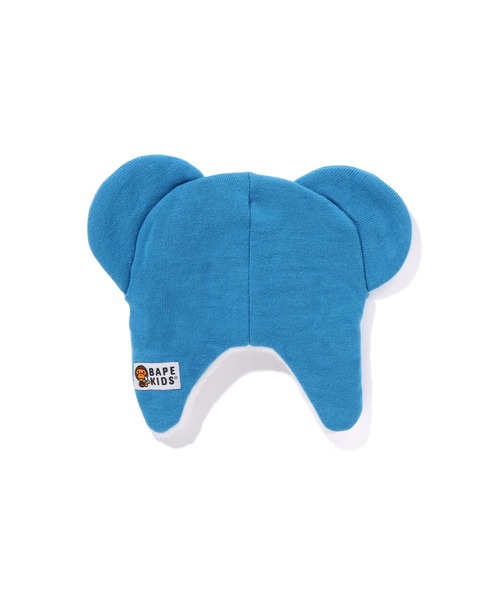 A BATHING APE(アベイシングエイプ)の「BABY MILO FRIEND KNIT CAP(キャップ・キッズ・ブラウン/サックスブルー・FREE)」の4枚目の写真