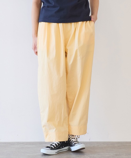 bulle de savon（ビュルデサボン）の「80/コンパクトツイル コクーンパンツ（その他パンツ・レディース・イエロー/ブラウン/アイボリー・FREE）」の4枚目の写真