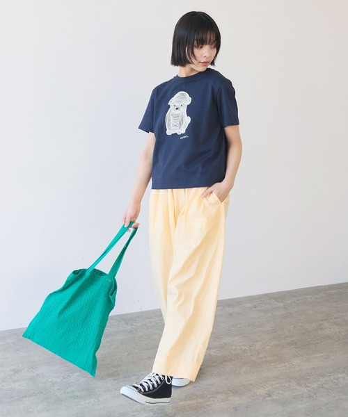 bulle de savon（ビュルデサボン）の「80/コンパクトツイル コクーンパンツ（その他パンツ・レディース・イエロー/ブラウン/アイボリー・FREE）」の8枚目の写真