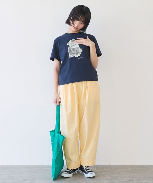 bulle de savon（ビュルデサボン）の「80/コンパクトツイル コクーンパンツ（その他パンツ・レディース・イエロー/ブラウン/アイボリー・FREE）」の10枚目の写真