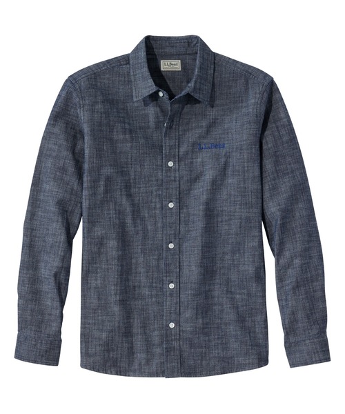 L.L.Bean（エルエルビーン）の「コンフォート・ストレッチ・シャンブレー・シャツ、長袖 ジャパン・フィット（シャツ/ブラウス・メンズ・ホワイト/ダークインディゴブルー/インディゴブルー・X-LARGE/LARGE/MEDIUM）」の3枚目の写真