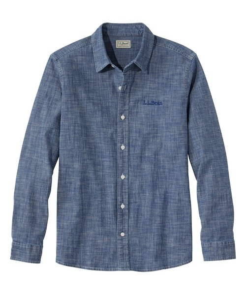 L.L.Bean（エルエルビーン）の「コンフォート・ストレッチ・シャンブレー・シャツ、長袖 ジャパン・フィット（シャツ/ブラウス・メンズ・ホワイト/ダークインディゴブルー/インディゴブルー・X-LARGE/LARGE/MEDIUM）」の11枚目の写真