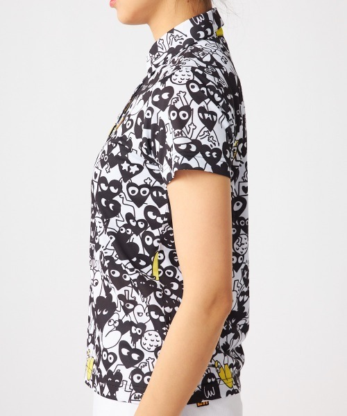 Loudmouth(ラウドマウス)の「LOUDMOUTH/ラウドマウス ゴルフウェア ブランド ロゴ ハート 総柄 半袖 シャツ ポロシャツ 吸汗速乾 UVカット 接触冷感(ポロシャツ・レディース・その他4/その他6/その他2/その他3/その他1/その他5・M/L/LL)」の18枚目の写真