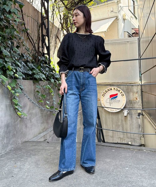 fredy emue（フレディエミュ）の「シアージャガードパイピングブラウス（シャツ/ブラウス・レディース・オフホワイト/ブラック/ライトグレー・38）」の15枚目の写真