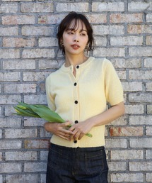 ENC（エンク）の「front black button summer knit cardigan / フロントブラックボタンサマーニットカーディガン（カーディガン/ボレロ）」