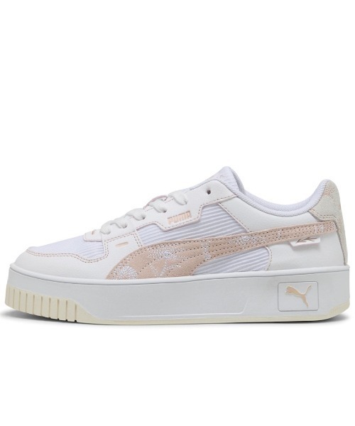 PUMA（プーマ）の「【別注】プーマ PUMA キャリーナ ストリート LUX クラフテッド フラワーズ 限定コラボ（スニーカー・レディース・ホワイト×ピンク・23.0cm/23.5cm/24.0cm/24.5cm/25.0cm/25.5cm/26.0cm）」の7枚目の写真