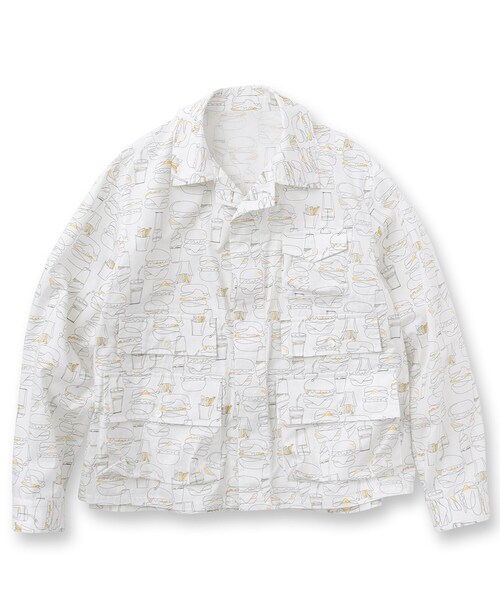 40ｃｔ＆525（フォーティーカラッツアンドゴーニーゴ）の「多ポケット シャツブルゾン（ブルゾン・メンズ・ホワイト系1/ブラック系・02/03/04/01）」の4枚目の写真