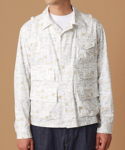 40ｃｔ＆525（フォーティーカラッツアンドゴーニーゴ）の「多ポケット シャツブルゾン（ブルゾン・メンズ・ホワイト系1/ブラック系・02/03/04/01）」の5枚目の写真