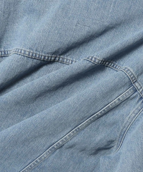 AUTHEN（オーセン）の「ESTNATION / AUTHEN ルーズフィット デニムジャケット（デニムジャケット・メンズ・ライトブルー/ブラック・MEDIUM/LARGE）」の8枚目の写真