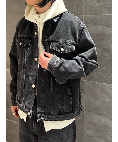 AUTHEN（オーセン）の「ESTNATION / AUTHEN ルーズフィット デニムジャケット（デニムジャケット・メンズ・ライトブルー/ブラック・MEDIUM/LARGE）」の13枚目の写真