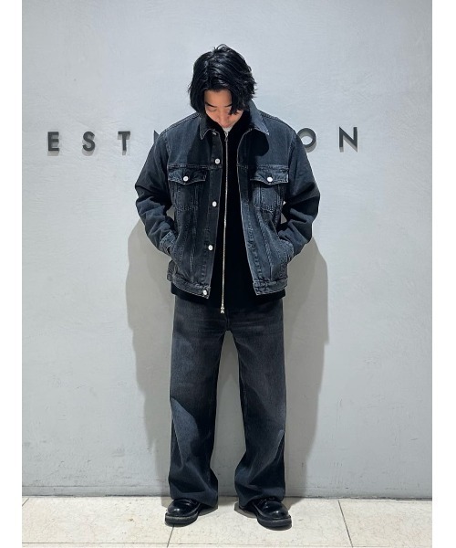 AUTHEN（オーセン）の「ESTNATION / AUTHEN ルーズフィット デニムジャケット（デニムジャケット・メンズ・ライトブルー/ブラック・MEDIUM/LARGE）」の11枚目の写真