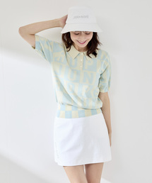 JUN&ROPE' | ロゴジャカード半袖ニット(ニット/セーター)