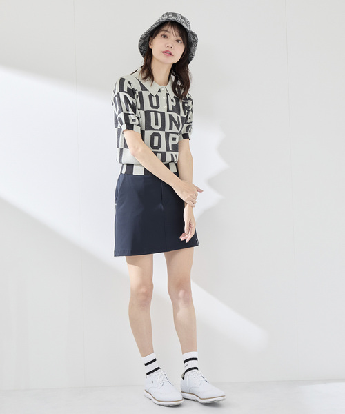 JUN&ROPE'（ジュンアンドロペ）の「ロゴジャカード半袖ニット（ニット/セーター・レディース・ブラック/サックスブルー/イエロー・L/M/S）」の4枚目の写真