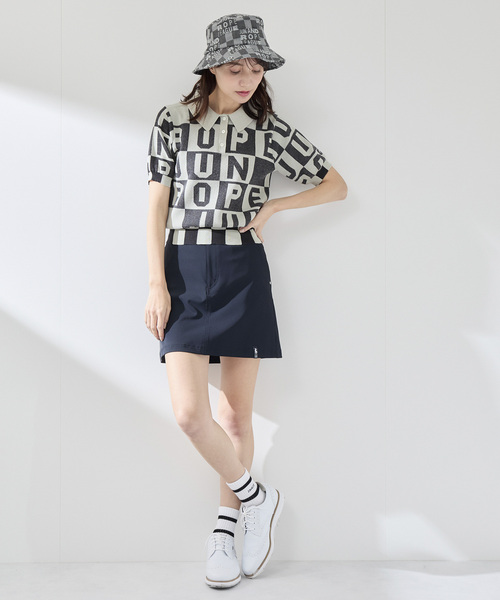 JUN&ROPE'（ジュンアンドロペ）の「ロゴジャカード半袖ニット（ニット/セーター・レディース・ブラック/サックスブルー/イエロー・L/M/S）」の5枚目の写真