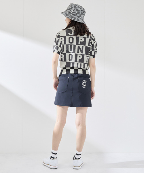 JUN&ROPE'（ジュンアンドロペ）の「ロゴジャカード半袖ニット（ニット/セーター・レディース・ブラック/サックスブルー/イエロー・L/M/S）」の7枚目の写真