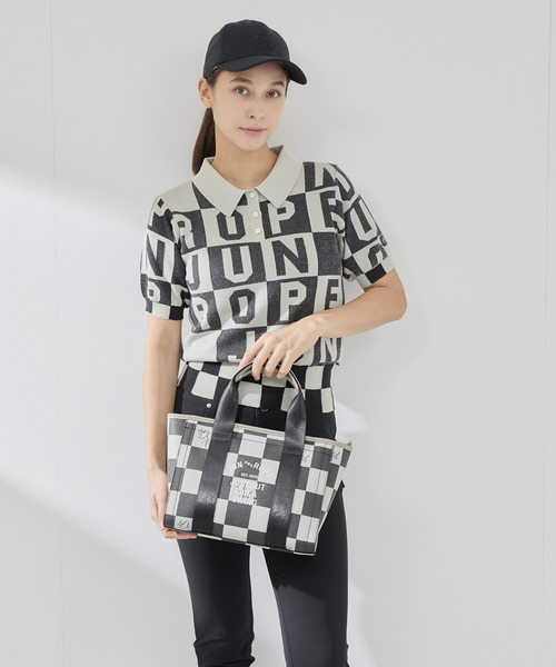 JUN&ROPE'（ジュンアンドロペ）の「ロゴジャカード半袖ニット（ニット/セーター・レディース・ブラック/サックスブルー/イエロー・L/M/S）」の10枚目の写真