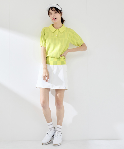 JUN&ROPE'（ジュンアンドロペ）の「ロゴジャカード半袖ニット（ニット/セーター・レディース・ブラック/サックスブルー/イエロー・L/M/S）」の20枚目の写真