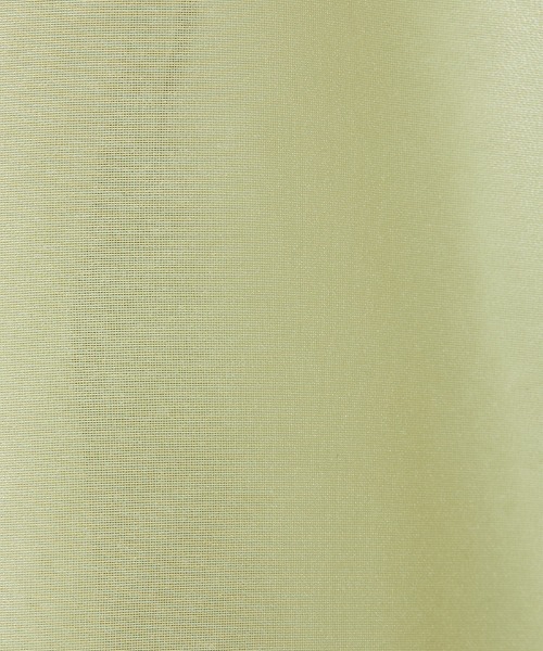 leinwande(ラインヴァンド)の「Ribbon Organdy Mini Dress / リボンオーガンジーミニドレス(チュニック・レディース・ブラック/ライム・ONE SIZE)」の16枚目の写真