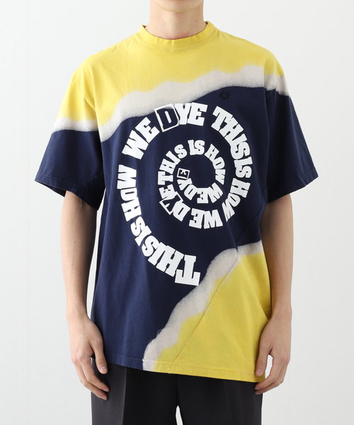 NOMA t.d.（ノーマティーディー）の「【NOMA T.D. / ノ－マ・ティー・ディー】 Hand Dye Twist Tee - Print #N39- TSD 01（Tシャツ/カットソー・メンズ・ブラック/ネイビー・3/4）」の7枚目の写真
